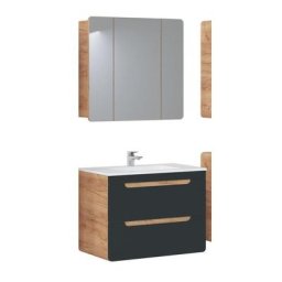 Ensemble meuble vasque + cabinet miroir - 80 cm - Archipel Cosmos - Livraison gratuite - Beige