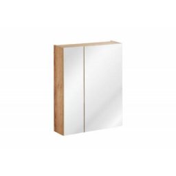 Cabinet miroir de salle de bain - 75 x 60 x 16 cm - Elise oak - Livraison gratuite - Beige