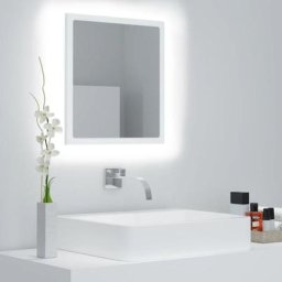 Miroir à led | Miroir déco pour Salle de bain Salon Chambre ou Dressing Blanc 40x8,5x37 cm