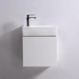 Rue Du Bain - Pack Studio Blanc gauche + Meuble Lave main Blanc City