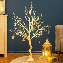 105cm Blanc Artificiel Arbre de Paques Decoration - Grand Arbre Decoration Dragees Mariage Arbre de