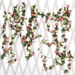 Fleur artificielle Fleurs Floral Vigne suspendu Guirlande Party Decoration de mariage B Agito