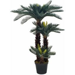 Plante artificielle | Plante Déco Fleur Artificielle avec pot Palmier Cycas Vert 125 cm 33188 - Vert