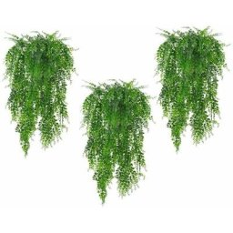 3 pièces plantes artificielles plantes suspendues plantes en plastique pour intérieur extérieur