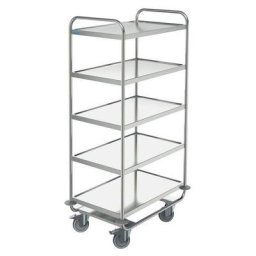 Chariot De Service Inox - 5 Plateaux 1000 X 000 Mm - Capacité 200 Kg - Hupfer