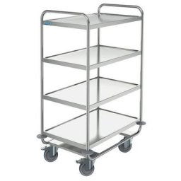 Chariot De Service Inox 4 Plateaux 1000 X 600 Mm - Capacité 200 Kg - Hupfer