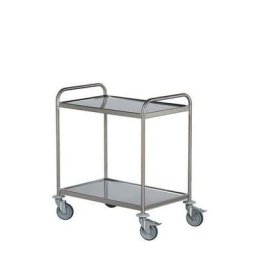 Chariot 2 Plateaux Inox 800x500 F=120 K G - Hupfer
