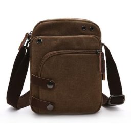 Sac à bandoulière en toile pour hommes court voyage avec poche pour téléphone Vintage petits sacs