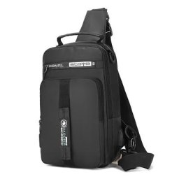 Sac à bandoulière USB multifonction pour hommes sacs de poitrine imperméable Pack de voyage