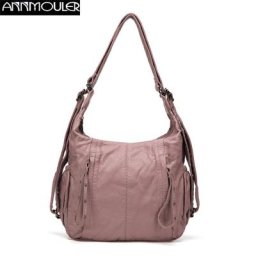 Annmouler – sac à main en cuir souple pour femmes sac à bandoulière de styliste de grande capacité
