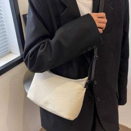 Sac à bandoulière en Nylon pour femmes Simple décontracté couleur unie sac à bandoulière avec