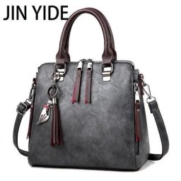 Sac à Main Vintage en Cuir PU pour Femme Sacoche de Styliste à Pompon Bandoulière Boston Offre