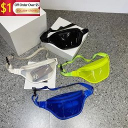 Sac banane transparent en PVC pour femme grand sac de ceinture pour téléphone sac à main