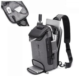 SUUTOOP – sac à bandoulière antivol pour hommes sac de poitrine à serrure USB sac de voyage