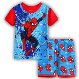 T-shirt à manches courtes Spider-man pour enfants ensemble de pyjamas en coton pour garçons