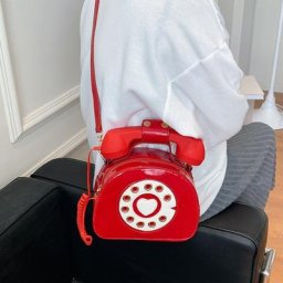 Sacs à main en PU en forme de téléphone pour femmes sacs à main rétro à poignée supérieure sac à