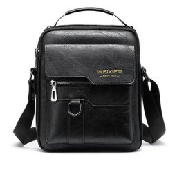 Sac à bandoulière en cuir Élde grande capacité pour hommes sacs à main à fermeture éclair sacs