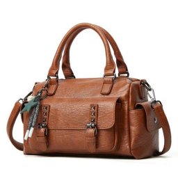 Sacs à main en cuir PU pour femmes sacs à bandoulière initiés sac fourre-tout à la mode noir