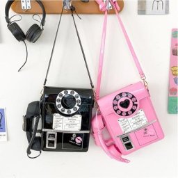Sac à bandoulière en forme de téléphone pour femmes sac à main rétro drôle pour filles poignée