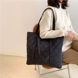 Sac fourre-tout en coton rembourré pour femmes grande capacité en Nylon sacs à main motif