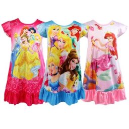 Robe de nuit princesse pour enfants vêtements de maison pour enfants pyjama sirène dessin animé