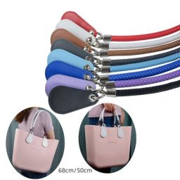Obag-Corde tressée en cuir PU pour femme sangle de poignée ceinture pour sac fourre-tout poignées