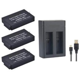 Chargeur de batterie à 3 voies 2 fentes USB double Accu ASBBA-001 pour Gopro Fusion accessoires
