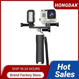 Étui étanche sous-marin avec poignée flottante lampe vidéo de plongée pour GoPro Go Pro foreBlack 3