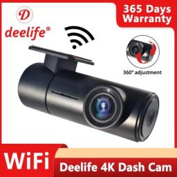 Deelife – caméra de tableau de bord 4K pour voiture enregistreur WiFi dvr boîte noire Dashcam