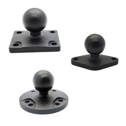 Trépied de moto rond et carré base de montage aluminium caoutchouc rotule Gopro supports de