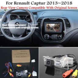 Caméra de recul pour Renault Captur 2013 ~ 2018 avec câble adaptateur 24 broches Compatible avec