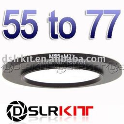 Adaptateur d'anneau de filtre Step Up 55mm-77mm 55-77mm