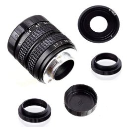 Fujian-Objectif CCTV 35mm f/1.7 APS-C + bague d'adaptation + 2 anneaux Partenaires pour appareil