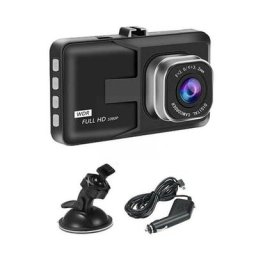 Caméra de tableau de bord de voiture Full HD DVR boucle de vision de conduite capteur G noir