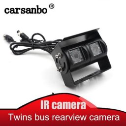 Carsanbo-Caméra de recul ccd à 4 broches pour camion bus jumelles deux caméras avec angle réglable