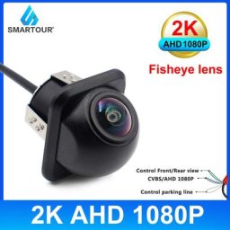 SMARTOUR-Caméra HD 720P/1080P avec Vision Nocturne Lentille Dorée Paupières de Véhicule Vue