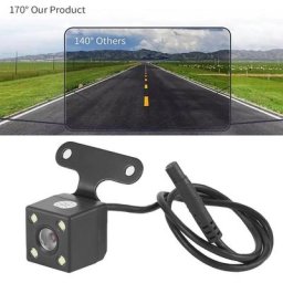 Caméra de recul de voiture étanche avec port vidéo caméra de tableau de bord caméra Prada 4 LED