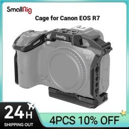 SmallRig – Cage «Black Mamba» pour Canon EOS R7/R10 avec trou ARRI 1/4 ""-20 chaussure froide