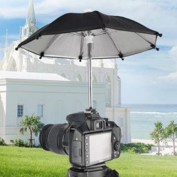 Parapluie noir pour appareil photo reflex numérique pare-soleil support de pluie pour appareil