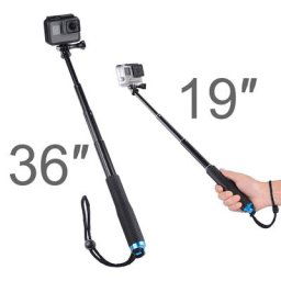 Perche à Selfie en aluminium de 36/19 pouces monopode pour GoPro Hero 11 10 9 8 7 Xiaomi Sjcam
