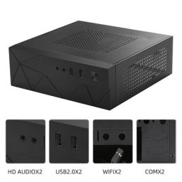 Boîtier JX01 SECC Mini ITX HTPC châssis Usb2.0 pour ordinateur de jeu noir