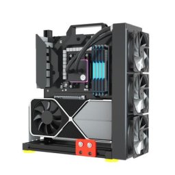 Boîtier vertical pour ordinateur de bureau avec châssis ouvert bricolage USB ATX Gamer