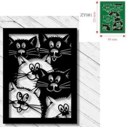 Matrices de Découpe en Métal Décoration d'Animal Chat Scrapbook Papier Artisanat Couteau