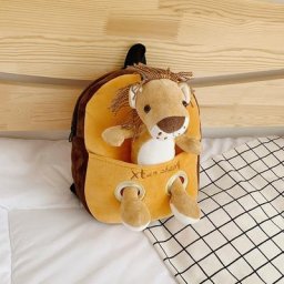 Sac à dos d'école avec animaux de dessin animé pour écoliers avec corde Anti-perte pour enfants