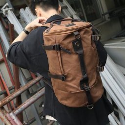 Sac à dos en toile de grande capacité pour hommes sac d'école étudiant sac à dos d'ordinateur