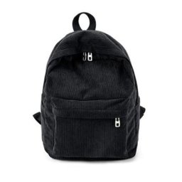 Sac à Dos Vintage en Velours Côtelé pour Femme Cartable d'École Décontracté pour Ordinateur 517D