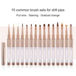 Pinceau d'extension d'ongle en cristal acrylique pinceau de peinture pour poudre liquide gel UV