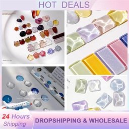 Présentoir en Verre Transparent Ondulé pour Nail Art Conception de Documents Tableau Carte