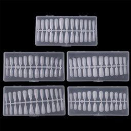 Faux ongles Stiletto carrés en acrylique couverture complète pointes en forme de cercueil en