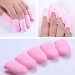 Pinces à Ongles en Silicone pour Dissolvant de Verhéritage Gel UV Outil Rond Lingettes